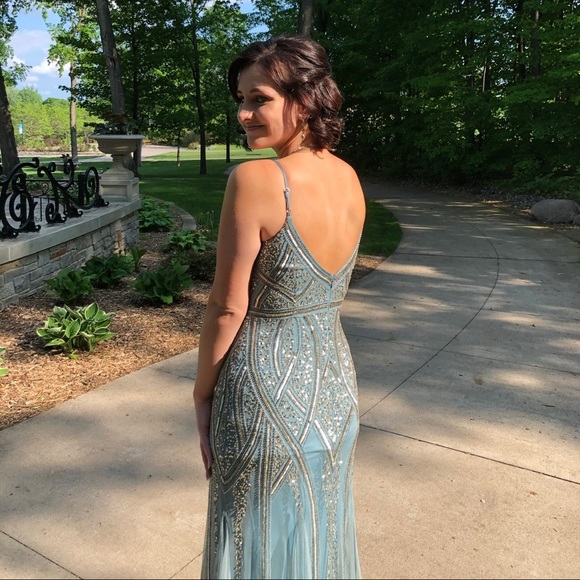 David's Bridal Dresses Davids Bridal Beaded Prom Dress Poshmark